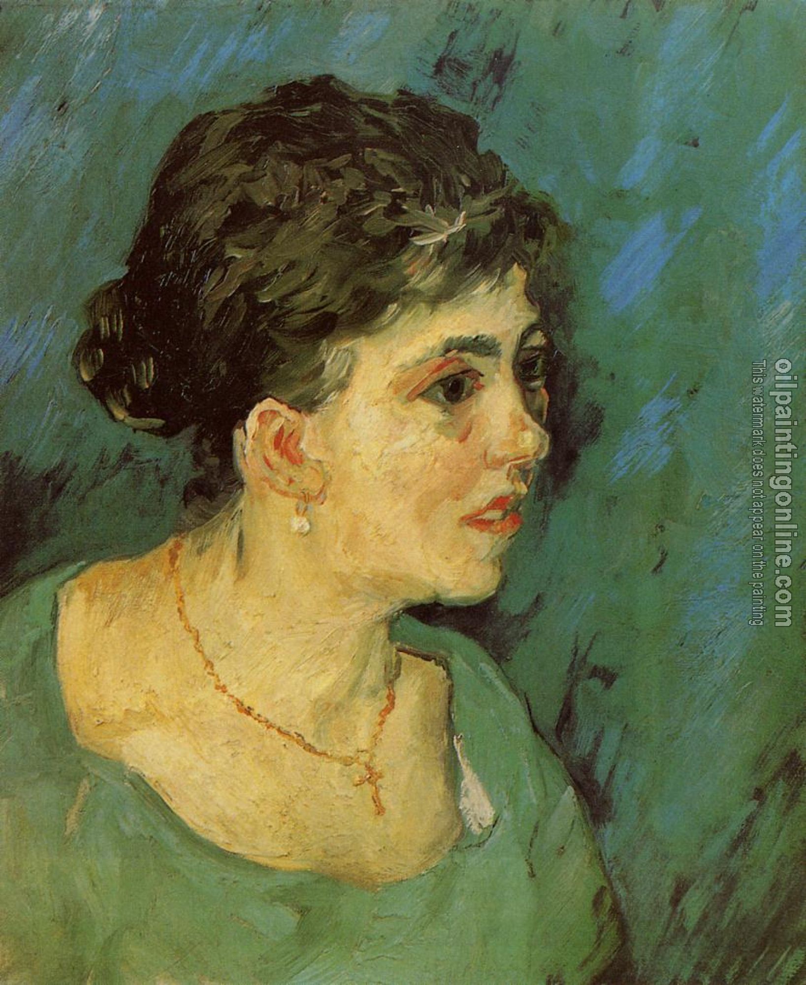 Gogh, Vincent van - Portrait of a Woman in Blue